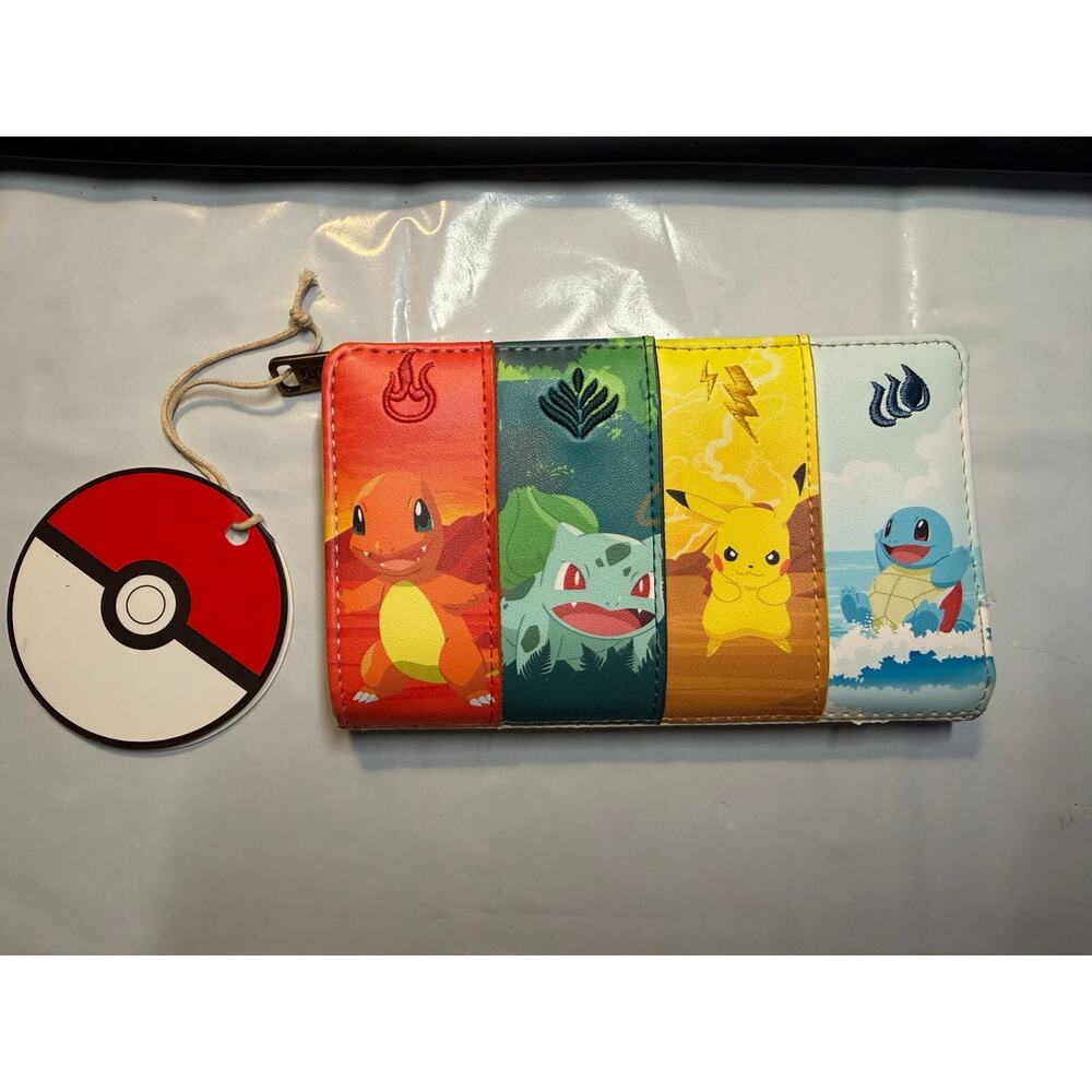 Loungefly Pokémon Starter Character Wallet NWT